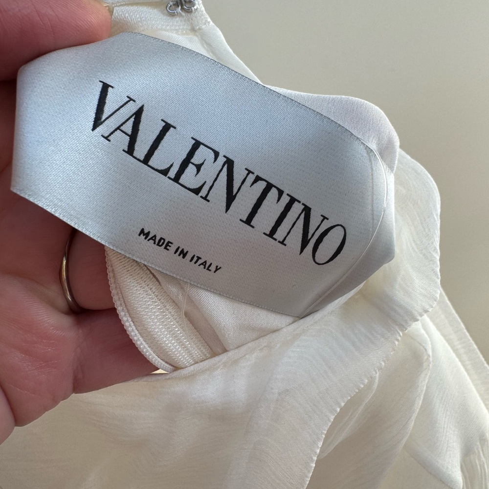 Valentino White Maxi Dress with Green Details - Picture 10 of 12